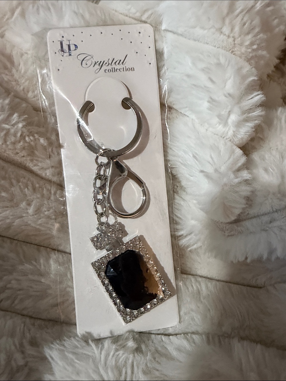 Black Gem Key & Card Holder Keychain